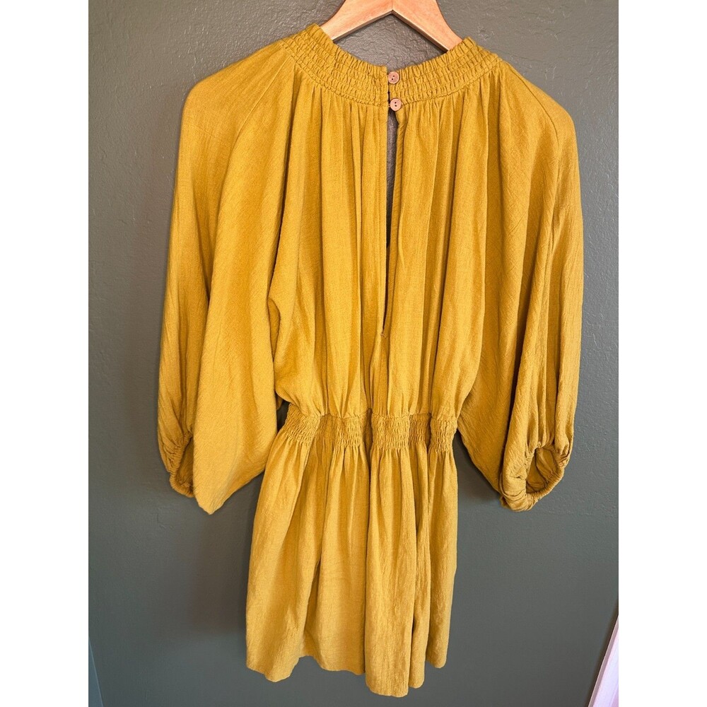 Free People for the moment XS mini dress 100% cotton with pockets boho - Picture 2 of 5